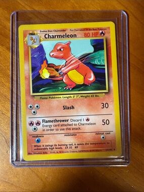 Pokemon Charmeleon Card - Orange/Yellow